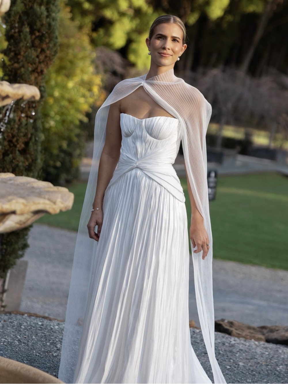 Hera Couture Custom Made Wedding Gown with Cape